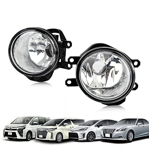OPPLIGHT フォグランプ ユニット 後期型 トヨタ車対応 H16に交換 適合バルブ: H16 H11 H9 H8 プリウス30 α、80系 ヴォクシー/ノア、30系 アルファード、アクア10系、カムリ 50系 70系、プラド 150系後期、クラウン2ts