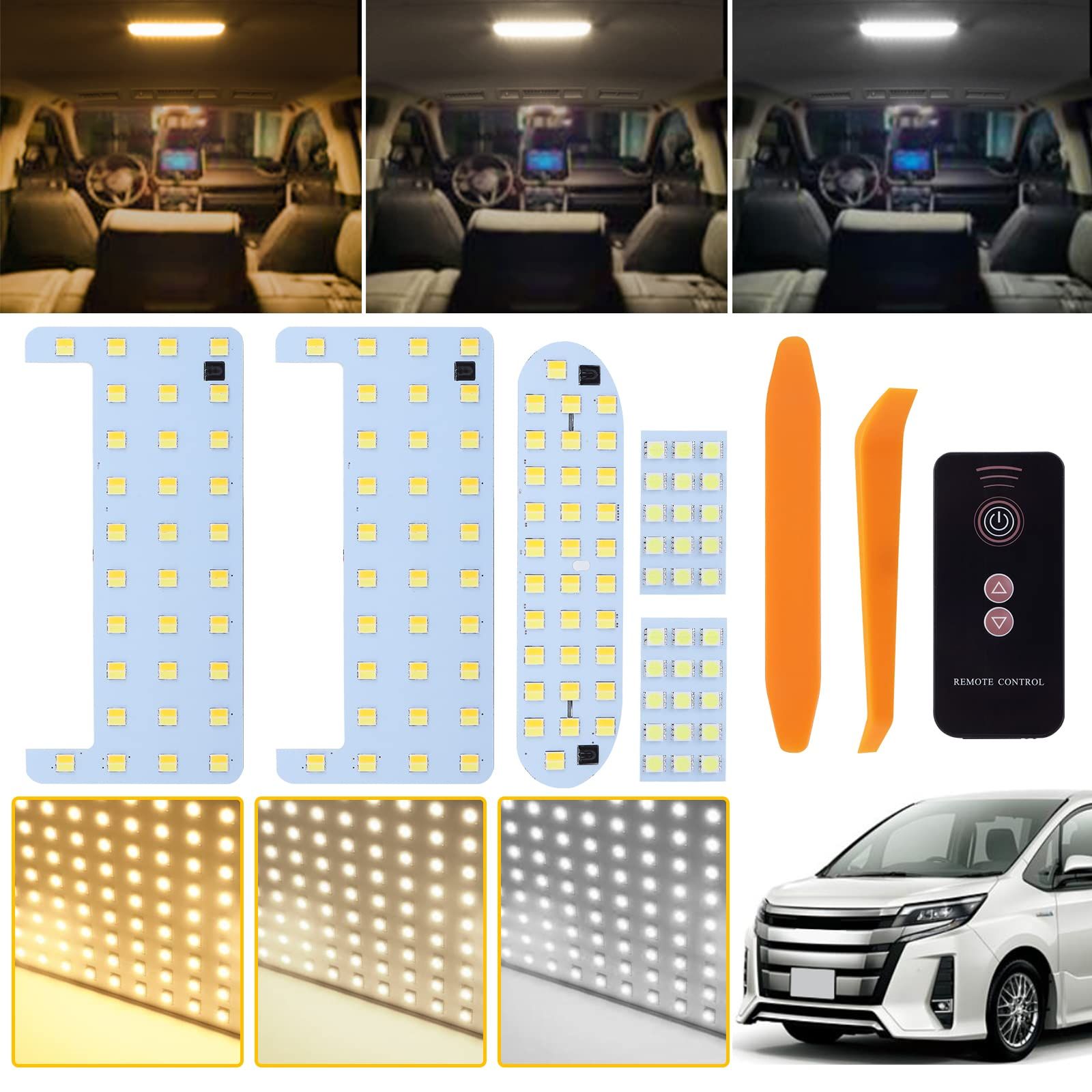 ヴォクシー80系 LEDルームランプ セット 新型 3色切替 ノア80 エスクァイア ZWR80 ZRR8# 前期 後期 内装パーツ (電球色・白色・昼光色 10段階調光 メモリー機能)リモコン操作 LEDバルブ 5点セット 取付簡単 専用工具付 日本語取ts ヴォクシー80系 LEDルームランプ セット 新型 3色切替 ノア80 エスクァイア ZWR80 ZRR8# 前期 後期 内装パーツ (電球色・白色・昼光色 10段階調光 メモリー機能)リモコン操作 LEDバルブ 5点セット 取付簡単 専用工具付 日本語取ts
