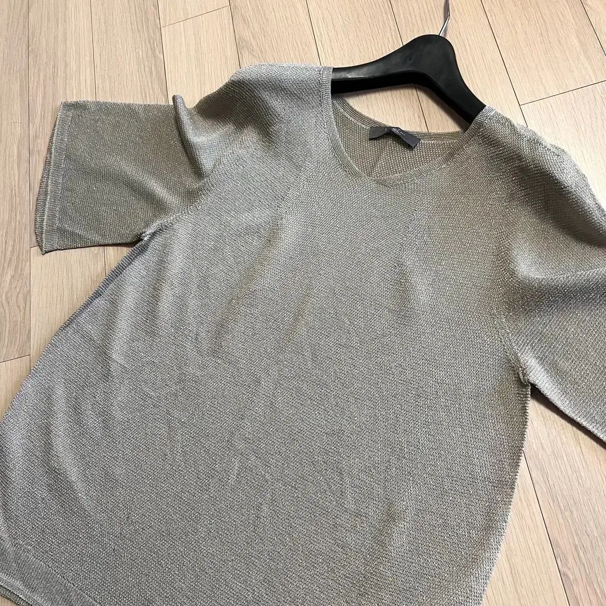 ハンサム LATT by T ホールガーメント グリッターリング ニット 半袖5分 レディース 夏 サマー ミント グレー ハンサム LATT by T ホールガーメント グリッターリング ニット 半袖5分 レディース 夏 サマー ミント グレー