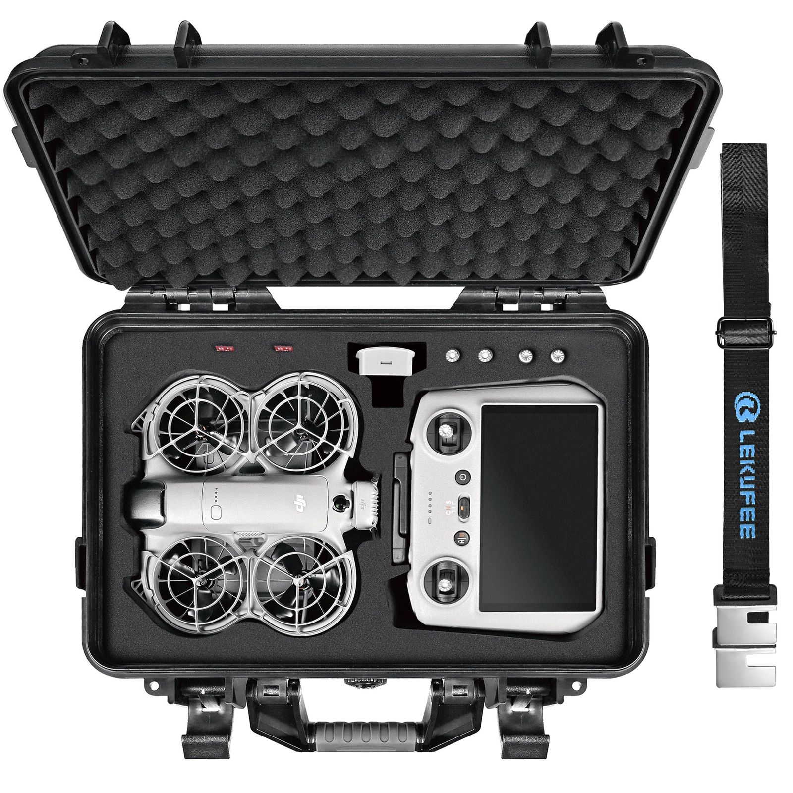 Lekufee 防水ハードキャリングケース DJI Neo 2、Fly More コンボ、DJI RC 2/RC N3、バッテリー(5個)、充電ハブ、その他のアクセサリー(ケースのみ)用/ 3cf448a5 Lekufee 防水ハードキャリングケース DJI Neo 2、Fly More コンボ、DJI RC 2/RC N3、バッテリー(5個)、充電ハブ、その他のアクセサリー(ケースのみ)用/ 3cf448a5
