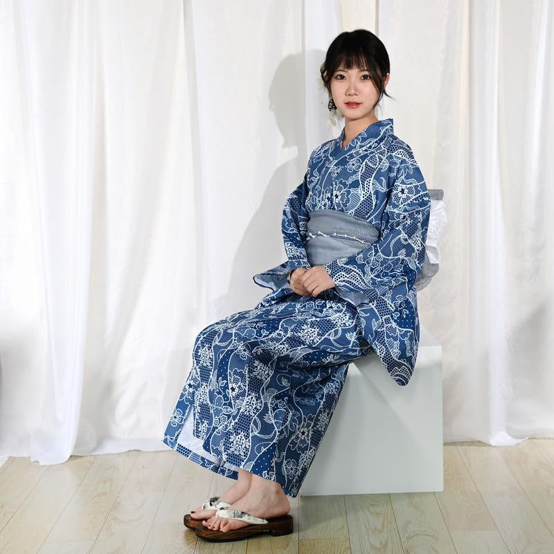 [HOHO AYUMU] レディース レース 二部式浴衣 セパレート浴衣セット 羽織?キャミワンピース 通年用 クラシック ファッション 簡単着付け 心地よい触感 夏服 祭り 花火大会e 9e53f3bc