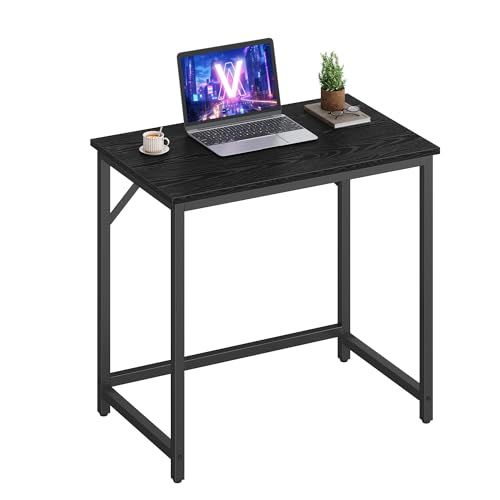 VASAGLE パソコンデスク 幅80×奥行50cm 机 PCデスク テーブル コンピューターデスク オフィスデスク 組立簡単 80×50×76cm ワークルーム 寝室 リビング ブラック LWD038B56V2ｍａ