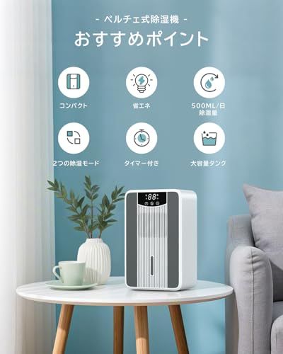 除湿機 小型 省エネ 除湿器 1000ml コンパクト 卓上 静音 じょしつき 狭い空間向け 4-24時間タイマー付き 梅雨対策 2段階稼働モード 節電 部屋干し 湿気取り 最新ペルチェ式除湿機 満水自動停止 自動除霜機能 脱衣所 押入れ 寝 3eb14714