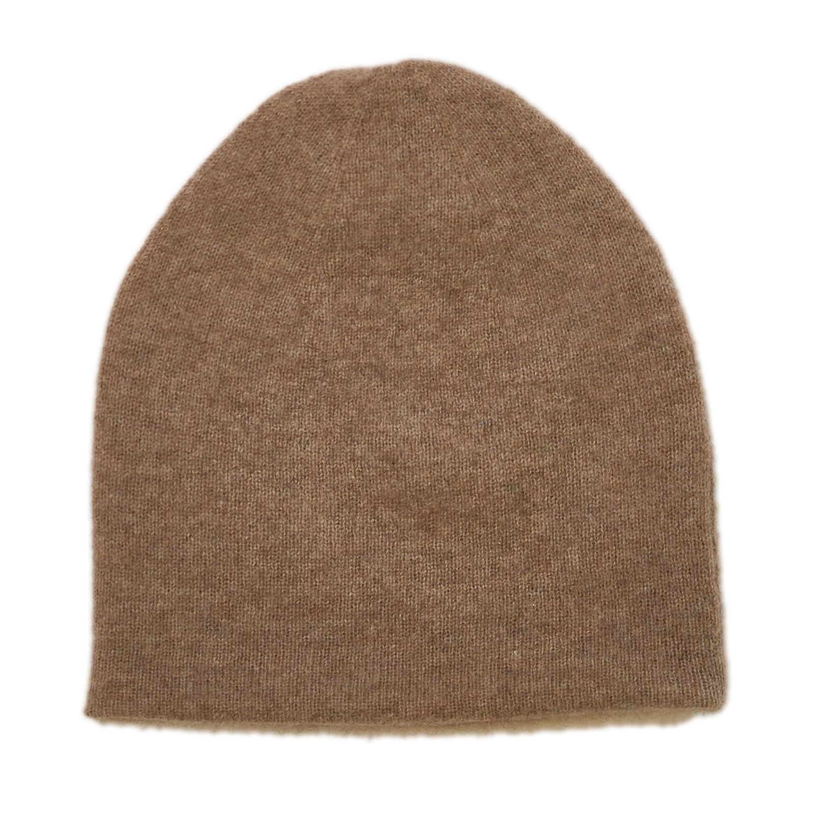 新品 [バイヤー] ピュア カシミヤ 100% リバーシブル ニット帽 【レディース メンズ】 帽子 ニットキャップ ニットワッチ ビーニー ニット帽子 カシミア 無地 (モカ×ブラウン) 25-05-D8569×G18572