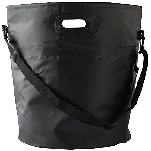 Beach Access サーファーズ 大容量 ポータブル ウェットバッグ 50L 折り畳み ウェットバケツ (サーフィン 釣り ダイビング キャンプなど多目的に利用できるアウトドアバケツ) ブラックma 56573784