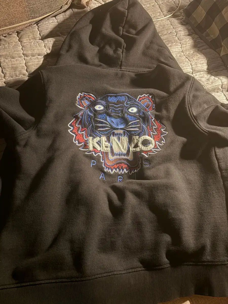 KENZO ケンゾー タイガー 刺繍 フーディー Tシャツ ブラック L