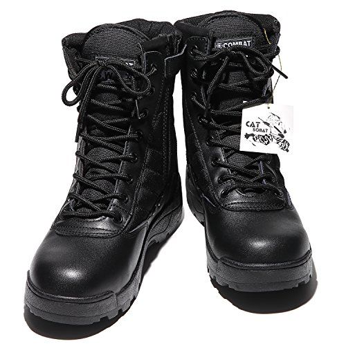 ☆新品☆[Catsobat] タクティカルブーツ サイドジッパー式 サバゲー SWAT コスプレ 特殊部隊 登山 作業用 (23.5cm) 77ad07ca