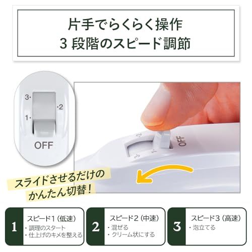 ☆新品☆クイジナート スマートパワー 3スピード ハンドミキサー 自立設計 スピード調節 ホワイト HM-030WJ 2c1fff20 ☆新品☆クイジナート スマートパワー 3スピード ハンドミキサー 自立設計 スピード調節 ホワイト HM-030WJ 2c1fff20