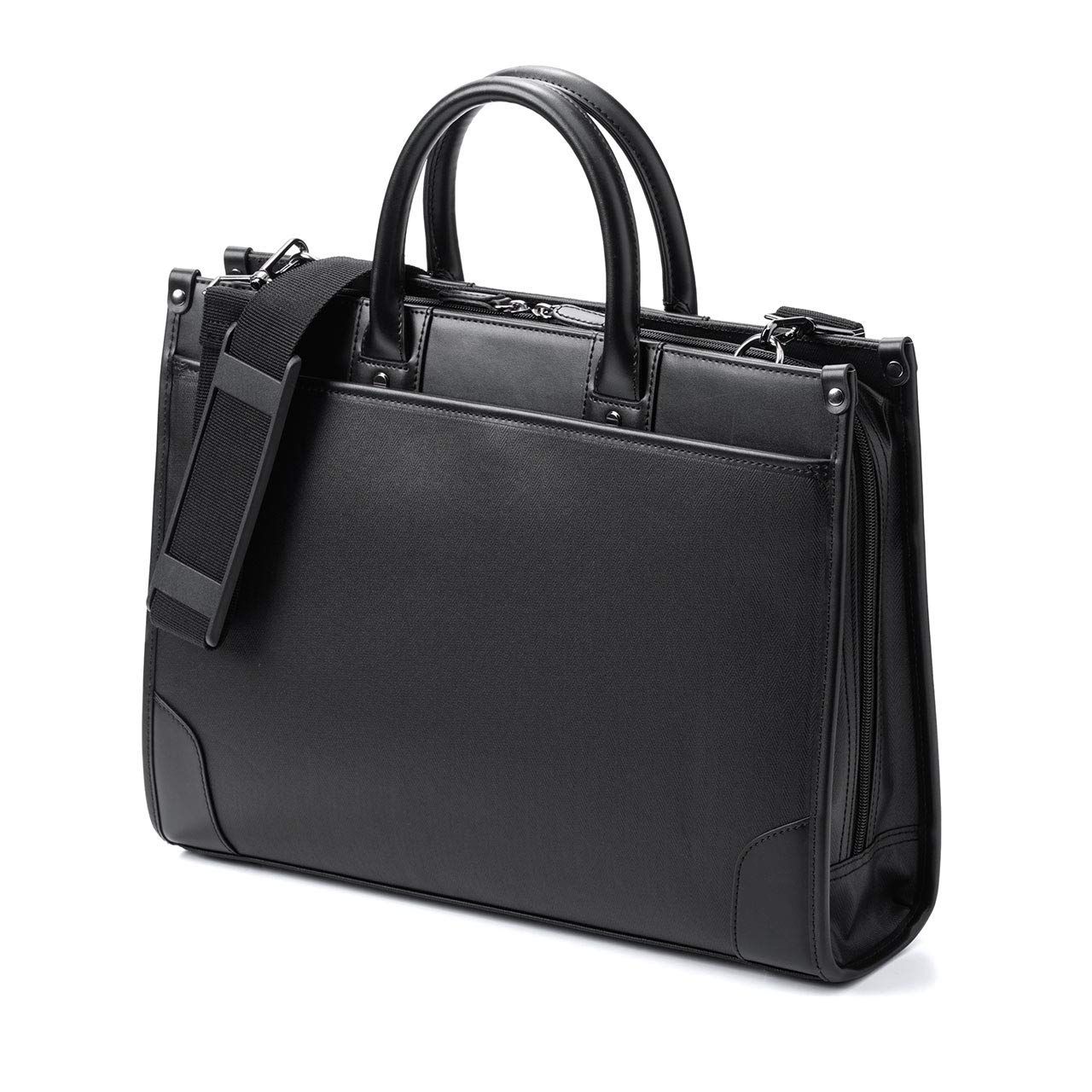 ☆新品☆[サンワダイレクト] ビジネスバッグ 【耐水】 2way a4対応 大きく開くサイドファスナー 軽量 200-BAG110WP 02941327