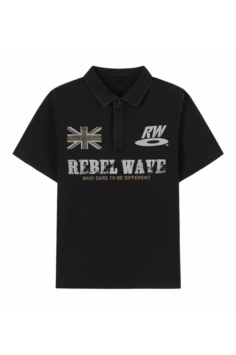 REBEL WAVE | DISTORTED PATTERN SS POLO SHIRTS