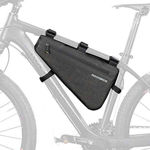 ROCKBROS(ロックブロス)フレームバッグ 防水 ロードバイク 大容量 サイクル トップチューブバッグ トライアングルバッグ ストラップ式 小物収納 取り付け簡単 3L/5L*vj