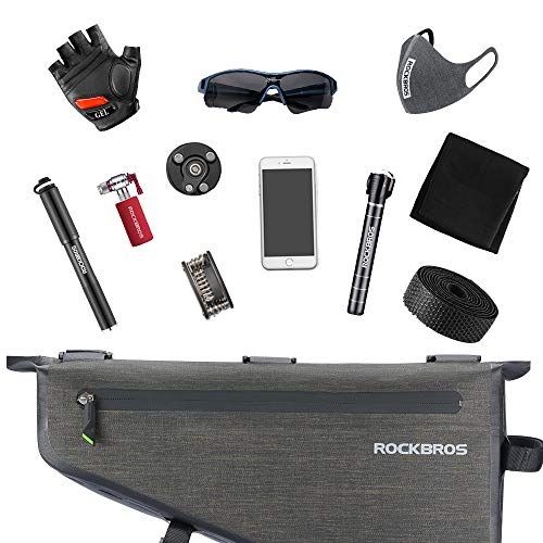 ROCKBROS(ロックブロス)フレームバッグ 防水 ロードバイク 大容量 サイクル トップチューブバッグ トライアングルバッグ ストラップ式 小物収納 取り付け簡単 3L/5L*vj ROCKBROS(ロックブロス)フレームバッグ 防水 ロードバイク 大容量 サイクル トップチューブバッグ トライアングルバッグ ストラップ式 小物収納 取り付け簡単 3L/5L*vj
