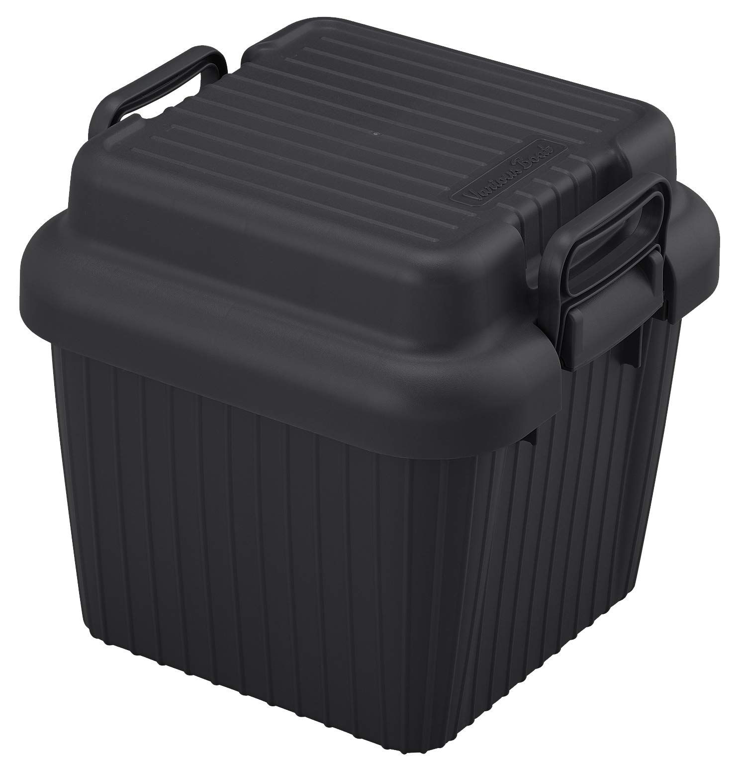 サンカ 収納ボックス スタッキング コンテナ ベリアスボート ブラック S (幅39x奥行39x高さ38cm) おしゃれ スツールになる キャンプ 頑丈 日本製 squ+ VA-SBK*vj
