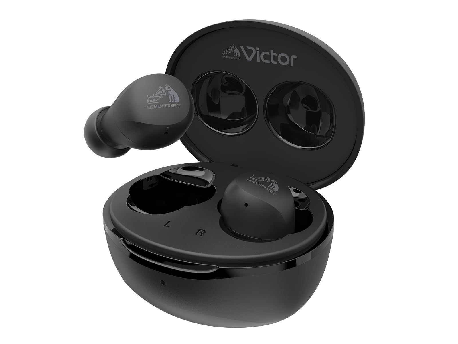 JVCケンウッド Victor HA-A6T-B ワイヤレスイヤホン Bluetooth Ver.5.4 合計23時間再生 マイク付き 小型 軽量 防水 ブラック HA-A6TJu