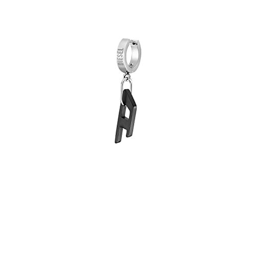 Diesel オールジェンダー ステンレススチール ピアス, Length: 13.3MM, Width: 3MM, Height: 13.3MM, ステンレス鋼, 宝石なしJu