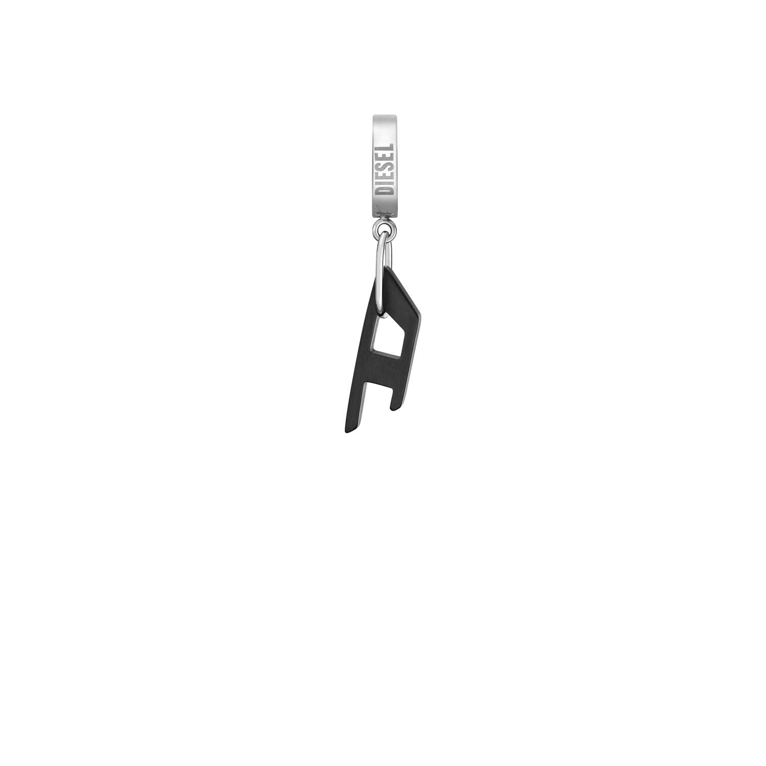 Diesel オールジェンダー ステンレススチール ピアス, Length: 13.3MM, Width: 3MM, Height: 13.3MM, ステンレス鋼, 宝石なしJu