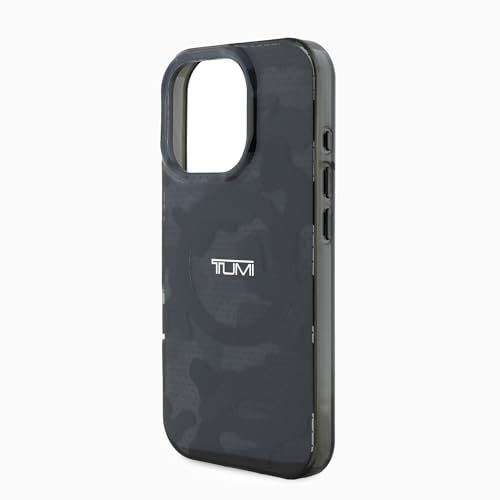 TUMI iPhone16Pro用ケース MagSafe対応 迷彩プリント 二層構造（PC＋TPU）｜耐衝撃・軽量・滑りにくい｜ワイヤレス充電対応 (グレイ)Ju
