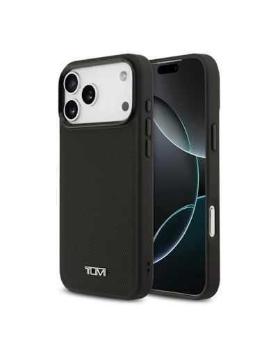 TUMI iPhone 17 PRO MAX用ケース エンボス加工 MagSafe対応 高級レザー ビジネス向け 衝撃保護 ブラック｜正規品保証Ju