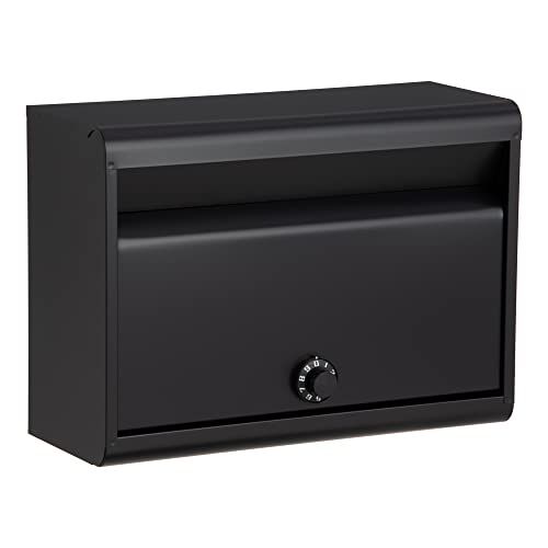 【新品】ポスト 壁掛け【日本製】 スチール製 A4サイズ対応 ダイヤル錠 マットブラック FH-50DMBK 150aa65b