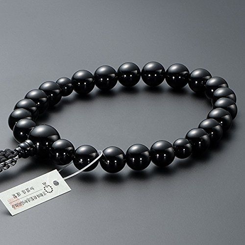 【新品】仏壇屋 滝田商店 数珠 浄土真宗 本式数珠 【男性用】黒オニキス 22玉 正絹紐房◆京念珠・本連数珠・門徒・正式数珠・片手数珠・ブラックオニキス【滝田商店発行 京念珠製造師製作証明書付】 ba12fd98