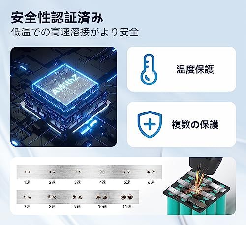 【新品】スポット溶接機、AWithZ 2in1 ハンドヘルドバッテリースポット溶接機、自動と手動の 2 つのモード、11 ギア調整可能 DIY バッテリーパックの作成用 (2M ニッケルシート + 日本語ユーザーマニュアル) 9f57b8a6 【新品】スポット溶接機、AWithZ 2in1 ハンドヘルドバッテリースポット溶接機、自動と手動の 2 つのモード、11 ギア調整可能 DIY バッテリーパックの作成用 (2M ニッケルシート + 日本語ユーザーマニュアル) 9f57b8a6
