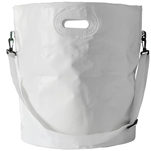 Beach Access サーファーズ 大容量 ポータブル ウェットバッグ 50L 折り畳み 大型 軽量 ウェットバケツ (サーフィン 釣り ダイビング キャンプなど多目的に利用できるアウトドアバケツ) ホワイトma aff82e7e