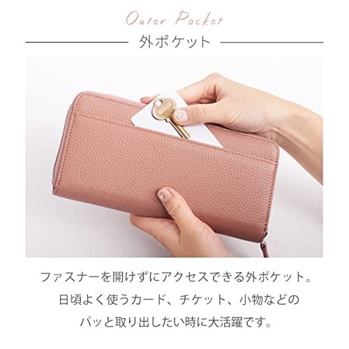 【新品】[HIGH FIVE] 財布 レディース 大容量 じゃばら 長財布 本革 ギャルソン レシートと小銭を自動で仕分け 多機能 ウォレット コインスルー アイボリー 78647180