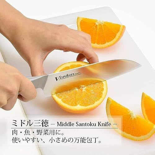 下村工業(Shimomura Kougyou) 日本製 ヴェルダン ミドル 三徳 包丁 145mm モリブデン バナジウム 鋼 食洗機 対応 OVD-14 新潟 燕三条製ma e89fec07