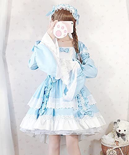 [milky time] フィッシュテール ロリータ ワンピース ヘムライン メイド 2way (blue)ma fd603b15