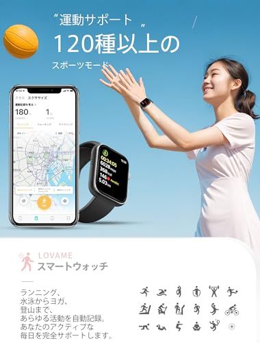 スマートウォッチ 【2026年モデル& AI 音声アシスタント】 Bluetooth 通話 1.91 インチ大画面 メール/Line/SNS着信・メッセージ通知 IP68 防水 iPhone/Android 対応 123 種運動モード 活動量 e74eb163 スマートウォッチ 【2026年モデル& AI 音声アシスタント】 Bluetooth 通話 1.91 インチ大画面 メール/Line/SNS着信・メッセージ通知 IP68 防水 iPhone/Android 対応 123 種運動モード 活動量 e74eb163