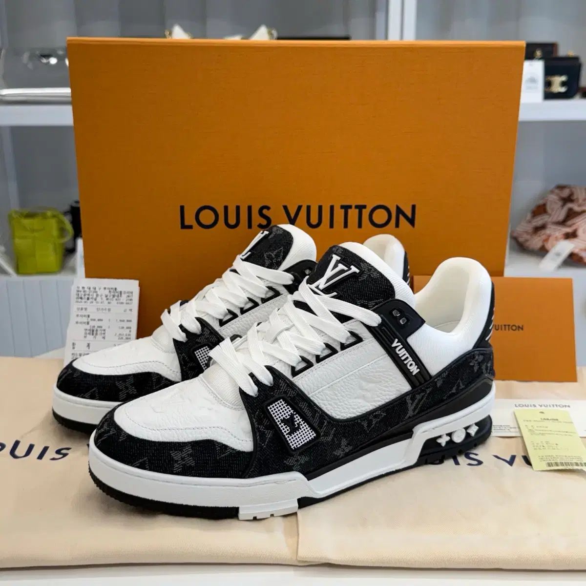 26ss/7 5 Louis Vuitton LV デニム トレーナー スニーカー
