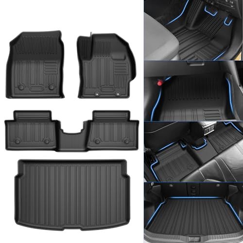 R◆CARVANTA トヨタ ヤリス フロアマット + トランクマット フルセット 1台分 YARIS AT車用 3Dフロアマット ラゲッジマット 2020年8月?現行 カーマット ラゲージトレイ カーゴマット 車種専用 TPE材質 立体成型 8bd4e7e5