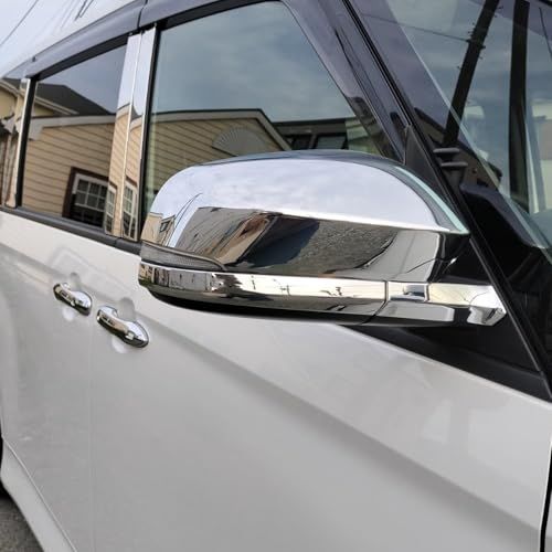 R◆トヨタ 新型ヴォクシー 90系 /新型ノア 90系 2022年?に対応サイドミラーアクセサリー装着簡単ドアミラーカバードレスアップガーニッシュABS 2PC 鏡面仕上げ