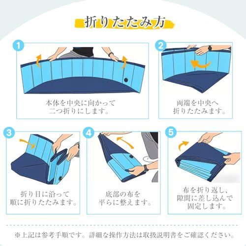 プール 折りたたみ 犬用プール ペット 空気入れ不要 組み立て不要 コンパクト収納 PVC製 子供用 水遊び お風呂 シャンプー用 排水栓付き 滑り止め 小型犬 中型犬 大型犬対応 屋内 屋外 ベランダ 庭 夏対策 (ブルー, 160x30c 4fdd2804