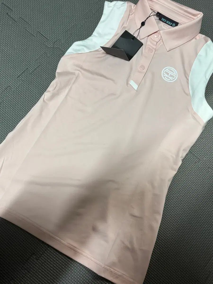 DEXゴルフ ノースリーブ カラーTシャツ ピンク90