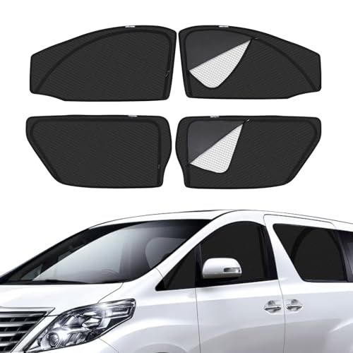 アルファード ヴェルファイア 20系 車種専用 メッシュカーテン サンシェード 遮光 換気 ALPHARD VELLFIRE 20 サイド用 2in1 カーテン 日除け 虫避け マグネット カーシェード 通風 UVカット運転席 助手席 インテリア アクセサts