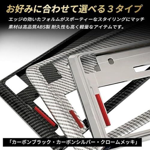 キャスト スタイル アクティバ スポーツ LA250S LA260S ナンバーフレーム 車 ナンバープレート カーボン調 2枚セットts