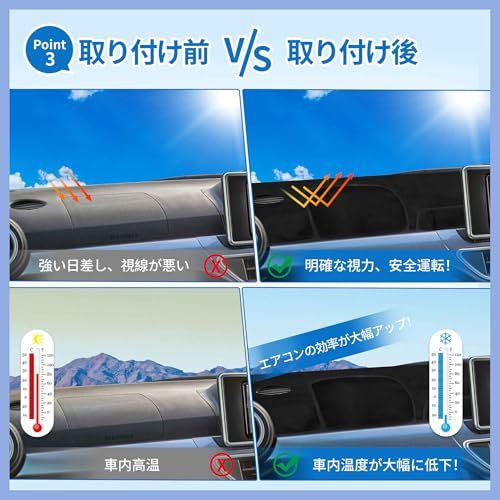 ダイハツに対応 キャスト LA250S/LA260S用 ダッシュボードマット ダッシュボードカバー 車種専用設計 保護マット 日焼け対策 遮熱 映り込み軽減 傷防止 滑り止め 視界がクリア カー用品 フランネル素材 1Pセット ブラック 内装パーツ アクセts