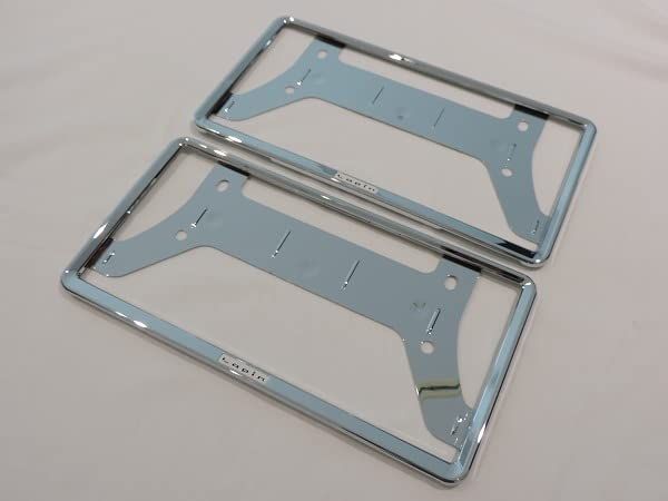 スズキ純正 アルト ラパン メッキ ナンバープレートリム ナンバーフレーム 2枚セット Lapinエンブレム付 HE33Sts