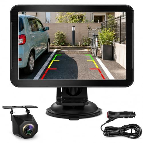 7インチAHDバックカメラモニターセット 1080P 超暗視対応 常時使用可 140°広角 正像・鏡像切替 ガイドライン調整可 穴開け不要 2種類電源供給方式 簡単取付 駐車支援モニター 12V～24V車両対応★m 9d10ddbe