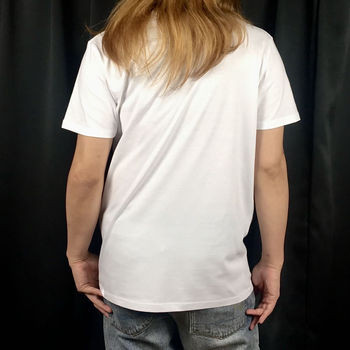 オリジナル Tシャツ ビッグ プリント レトロ クラシック ホラー ドラキュラ ヴァンパイア吸血鬼 Tシャツ S M L XL タイト ジャスト 大きい ビッグ オーバーサイズ メンズ レディース ユニセックス ピンククリーム