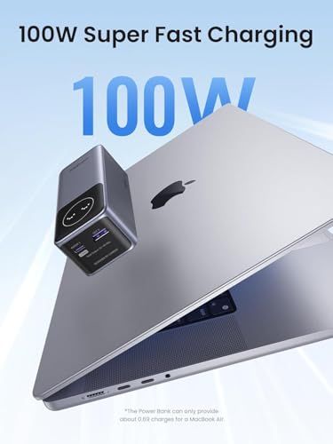 ☆新品☆UGREEN Nexode 小型モデル 100W 急速充電 PD・PPS規格対応 12000mAh大容量 コンパクト 縦置きデザイン 省スペース LCDディスプレイ搭載 パススルー機能 低電流モード搭載 PSE技術基準適合 iPad ec81f5fc
