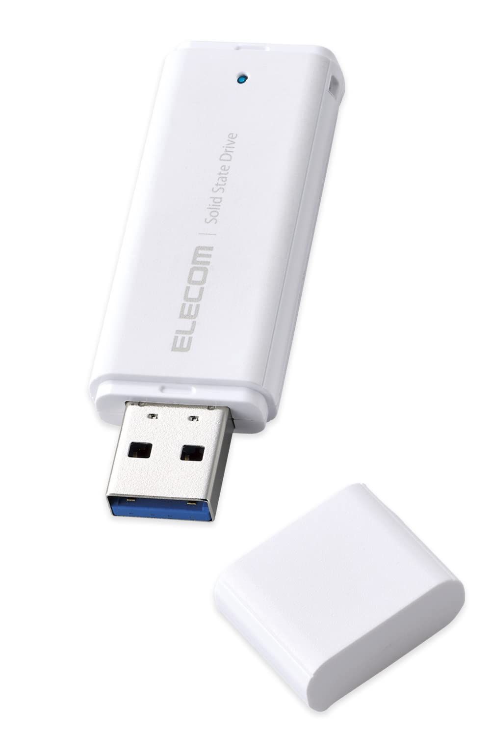 エレコム 外付けSSD 1TB ポータブル USB 5Gbps / USB3.2（Gen1）対応 小型 キャップ式 ホワイト ESD-EMC1000GWH [ホワイト] [1TB]