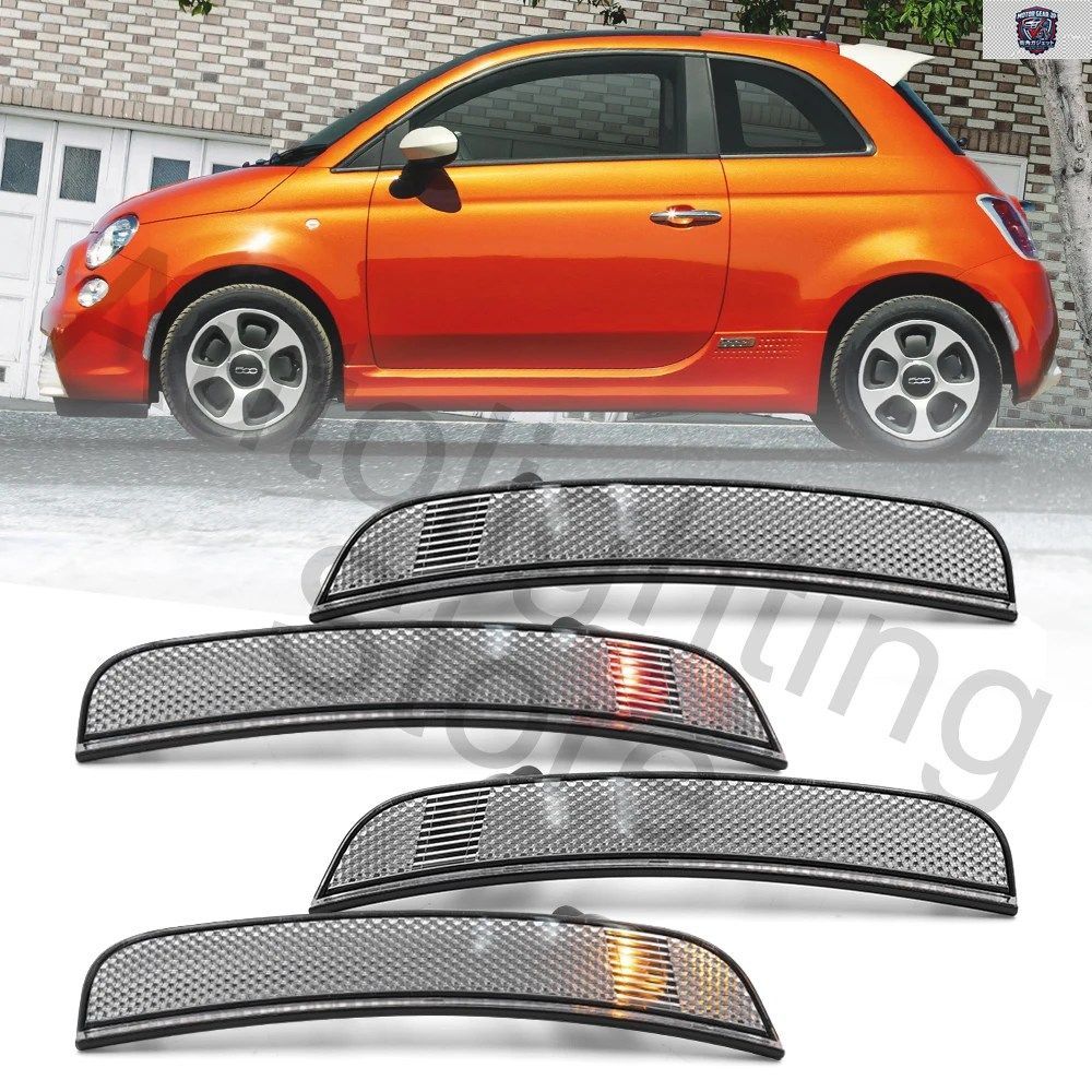 4個入り FIAT 500SPORT 2012-2017 500E 2013-2019 フロント/リアバンパー LED OEM サイドマーカー ターンシグナルインジケーターライト #68