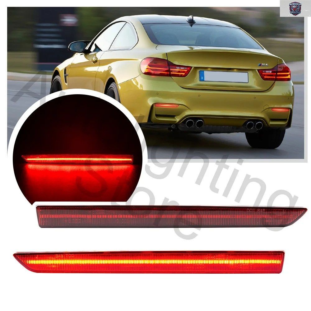 LEDブレーキテールランプ BMW 3シリーズ M3 F80 M4 F82 クーペ F83 コンバーチブル 2014-2020 2個 防水リアバンパーリフレクターライト