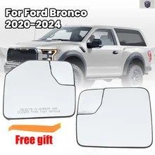 ミラーガラスレンズ フォード ブロンコ 2020 - 24 ローエンド ヒーテッド ドア サイドミラー ガラスレンズ 車