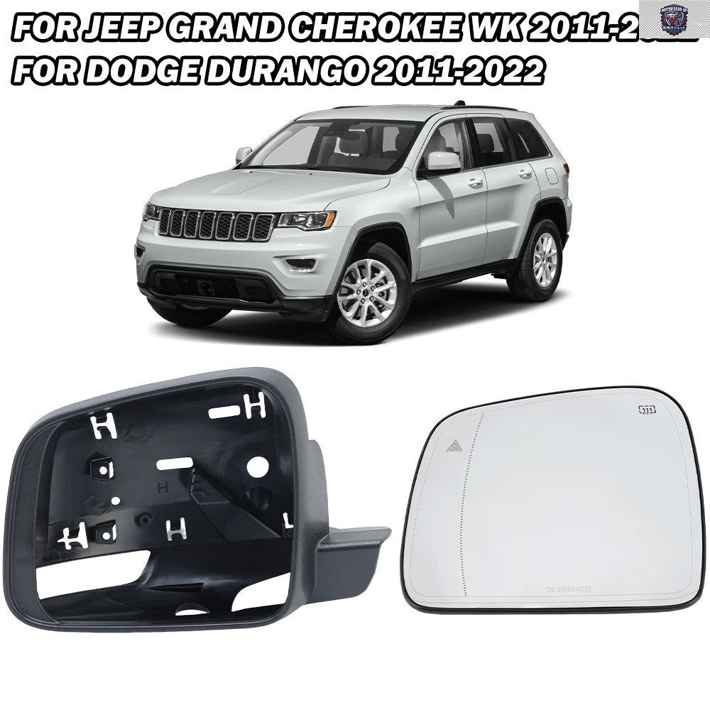 ミラーフレーム ジープ グランドチェロキー WK ダッジ デュランゴ 2011-2022 テクスチャードミラーフレーム 車