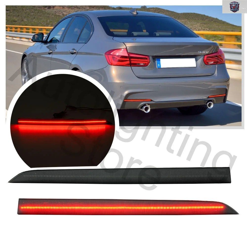 LEDランプ BMW 3シリーズ F30 F31 2012-2016-2019 Mスポーツ 2個セット 防水リアバンパーリフレクター ブレーキテールライト