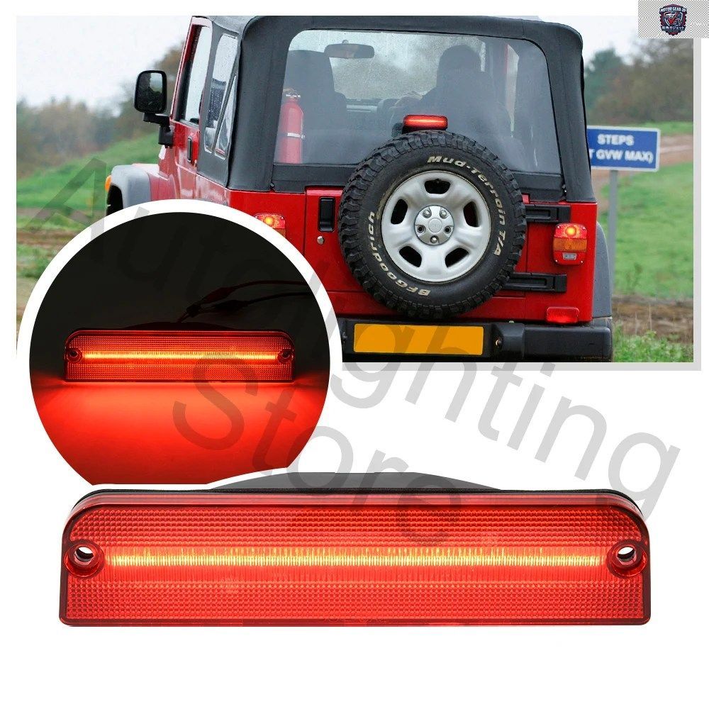 LEDハイマウント補助ブレーキライトリアストップランプジープ ラングラー TJ アンリミテッド LJ 1997-2004 2005 2006 テール警告灯