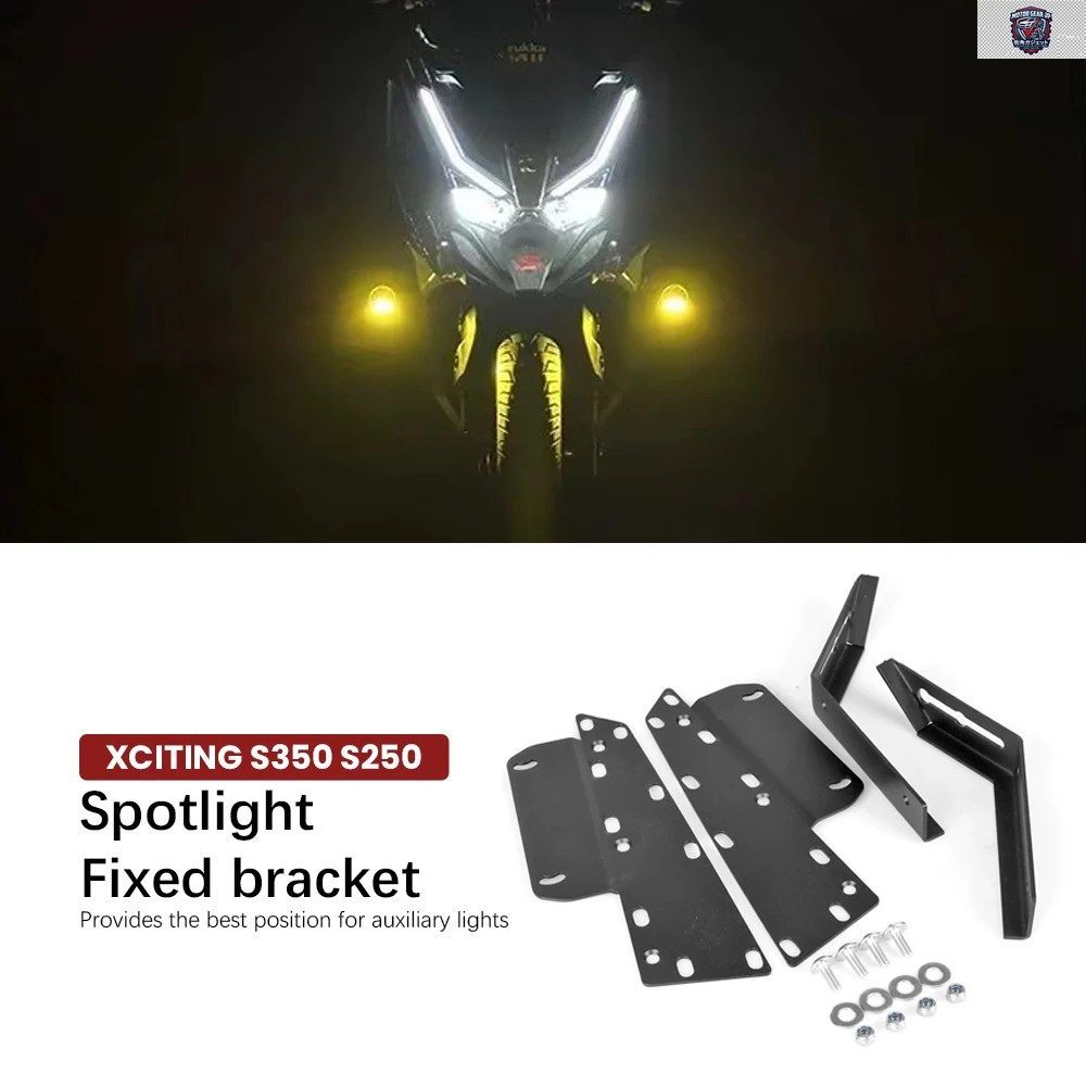 KYMCO S350 S250 XCITING 250 350 フットボード スポットライト ブラケット ホルダー フットペダル スポーツライト フォグライト マウント